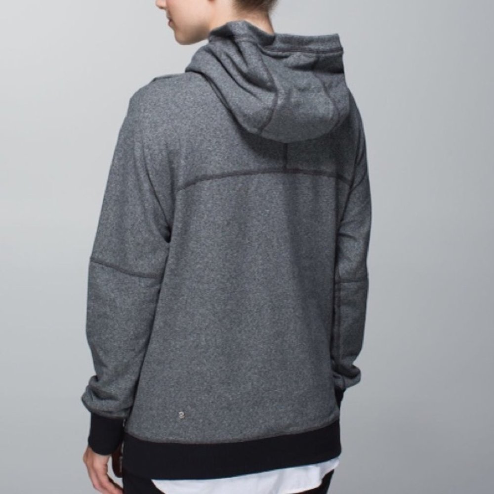 Lululemon Om Roam Pullover Heathered Black Size 2 Hoodie